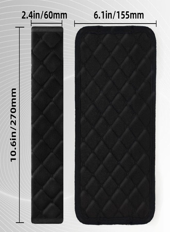 TKYZMS 2Pcs Car Seat Belt Padding10.6In (27cm) Car Seat Belt Shoulder Strap Cover Car Accessories Interior,Soft Shoulder Strap Covers Seat Belt Protector Make Neck and Shoulders More Comfortable(Black) - Image 3